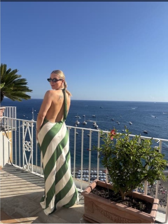 Ronny Kobo Collection Dresses & Skirts - Ronny Kobo Chantell Dress in Palm Green Ivory